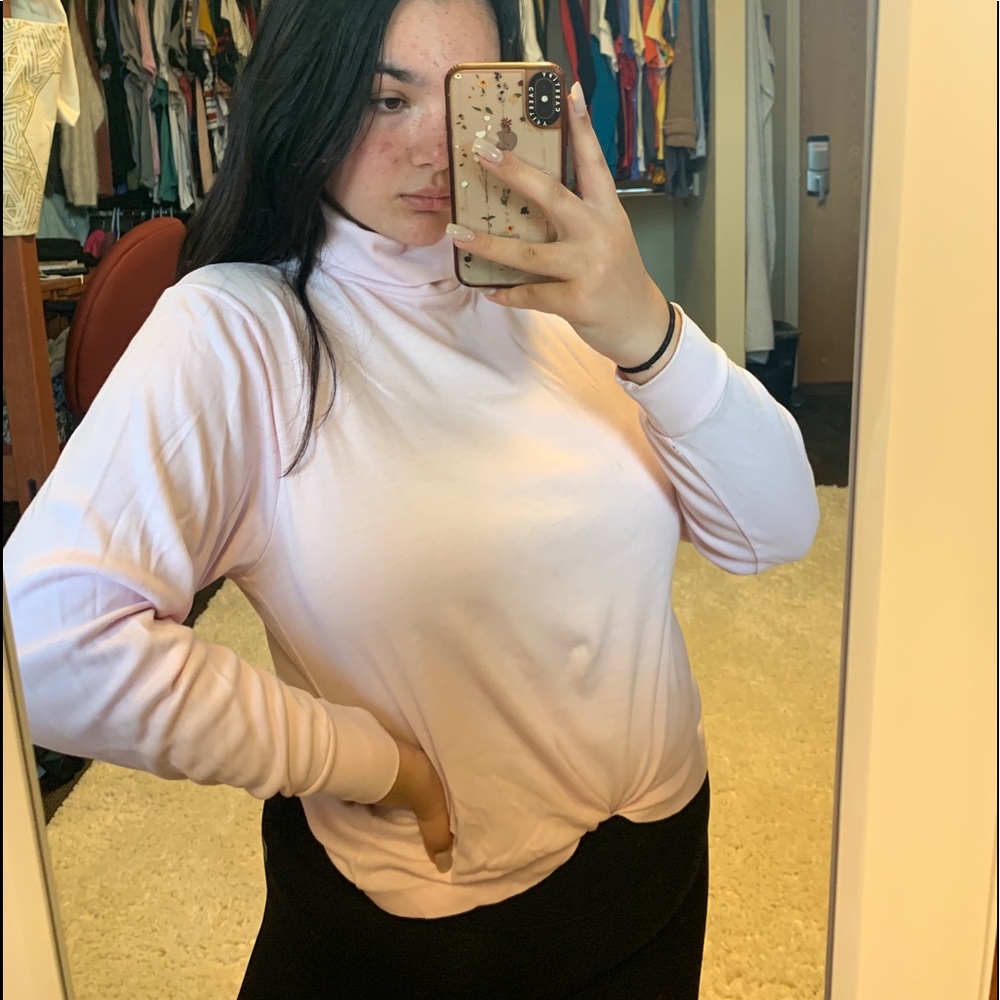 Pale Pink Longsleeve Turtleneck